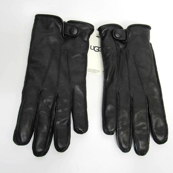UGG Men's Metisse Tabbed Vent Tech Gloves Black L - Picture 2 of 5